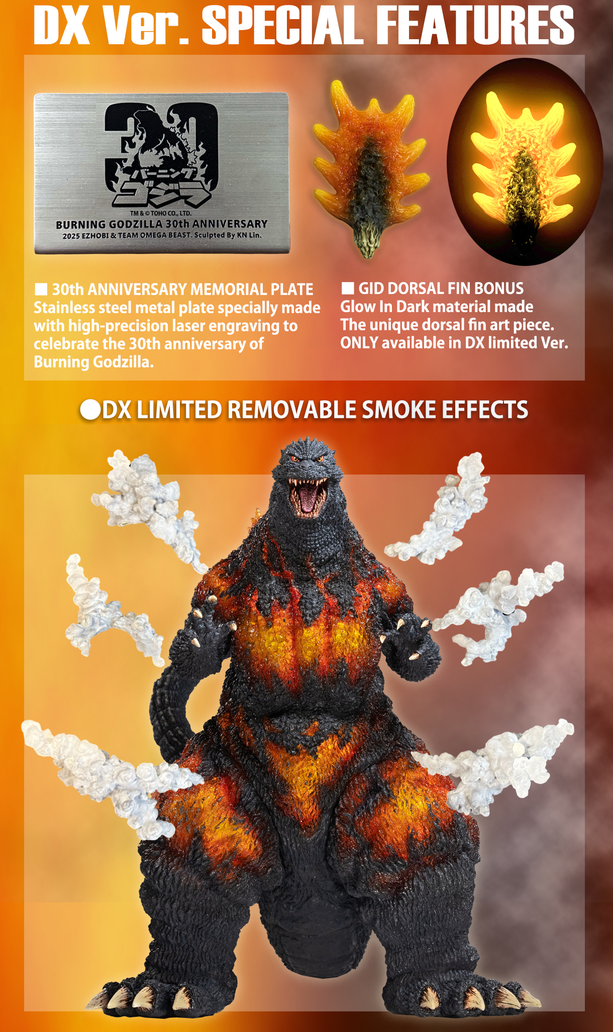 EZHobi Omega Beast Burning Godzilla 1995 DX OBS-12DX