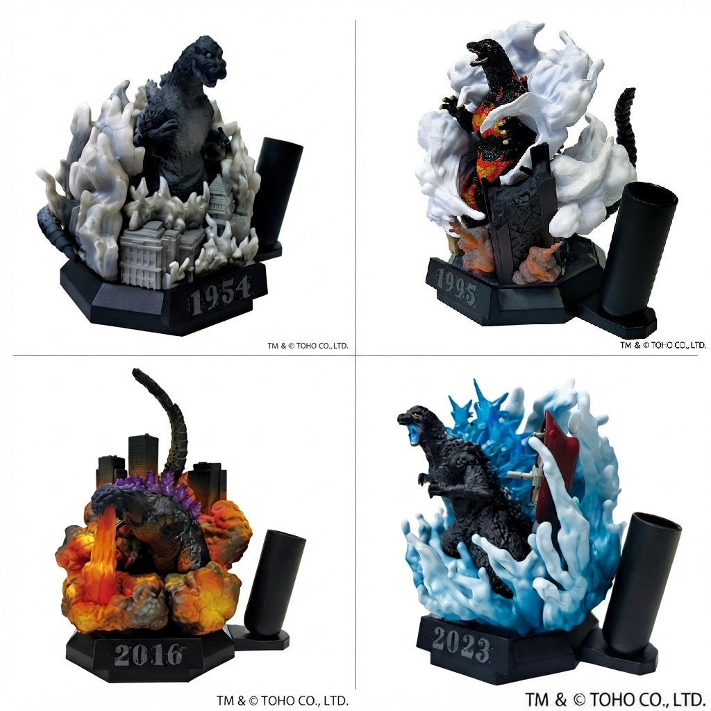 Godzilla Desktop Monster Pen Stand - Set of 4 (1954, 1995, 2016, 2023)