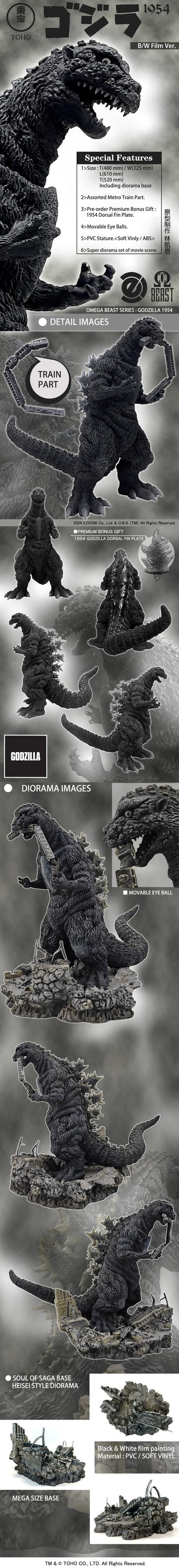 EZHobi Omega Beast Godzilla 1954 Train Biter 70th Anniversary Edition