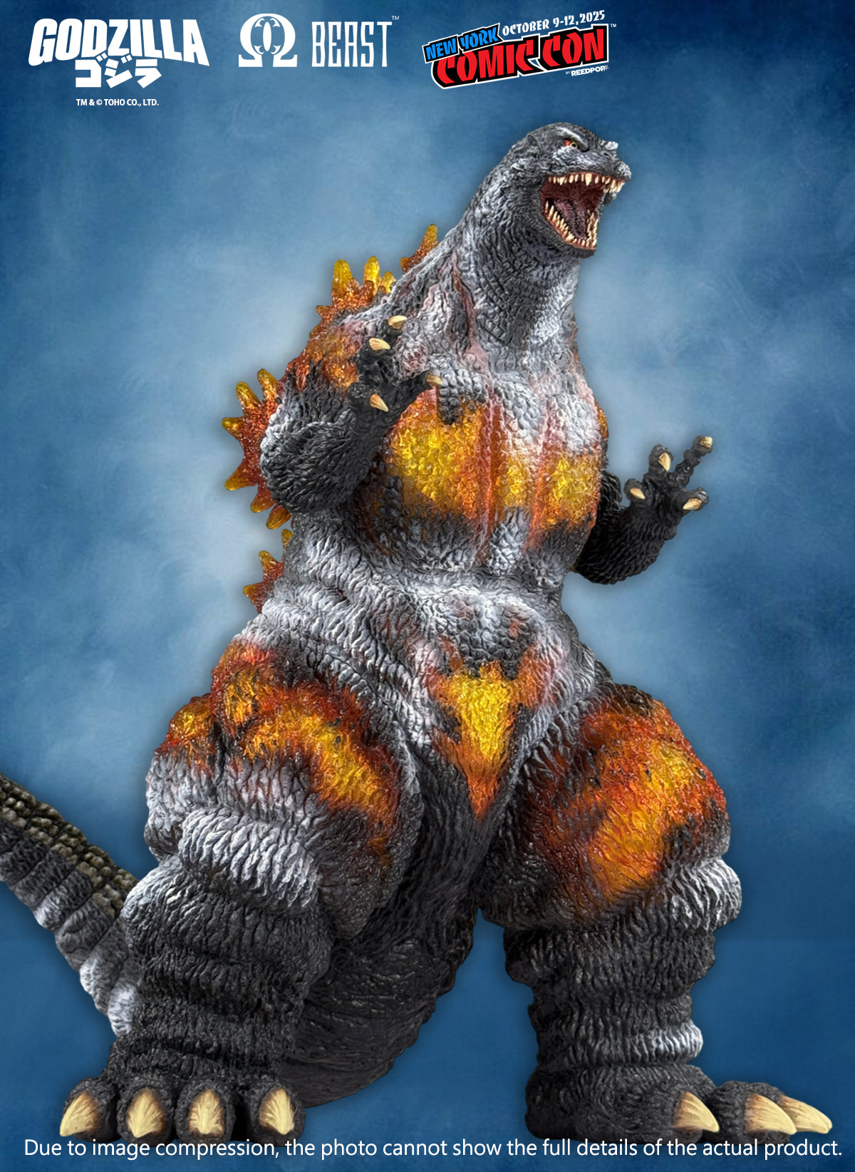 NYCC 2025 Exclusive EZHobi Omega Beast Frozen Burning Godzilla