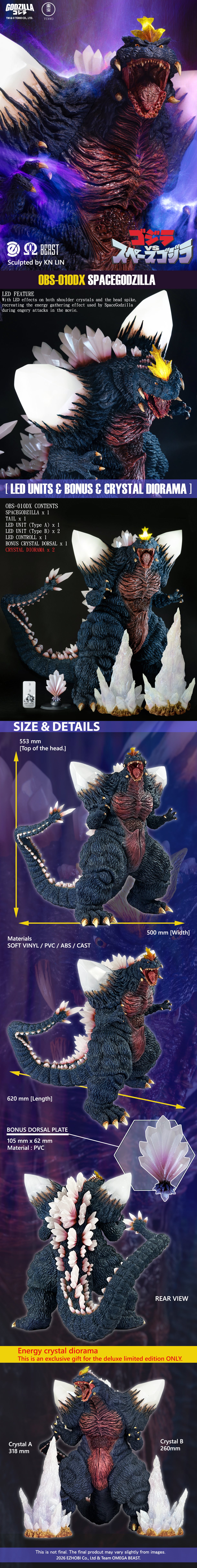 EZHobi Omega Beast Space Godzilla LED DX