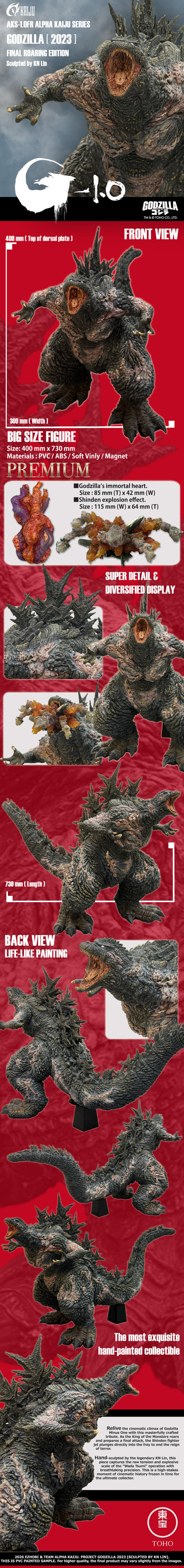 EZHobi Alpha Kaiju Godzilla Minus One Final Roaring Edition
