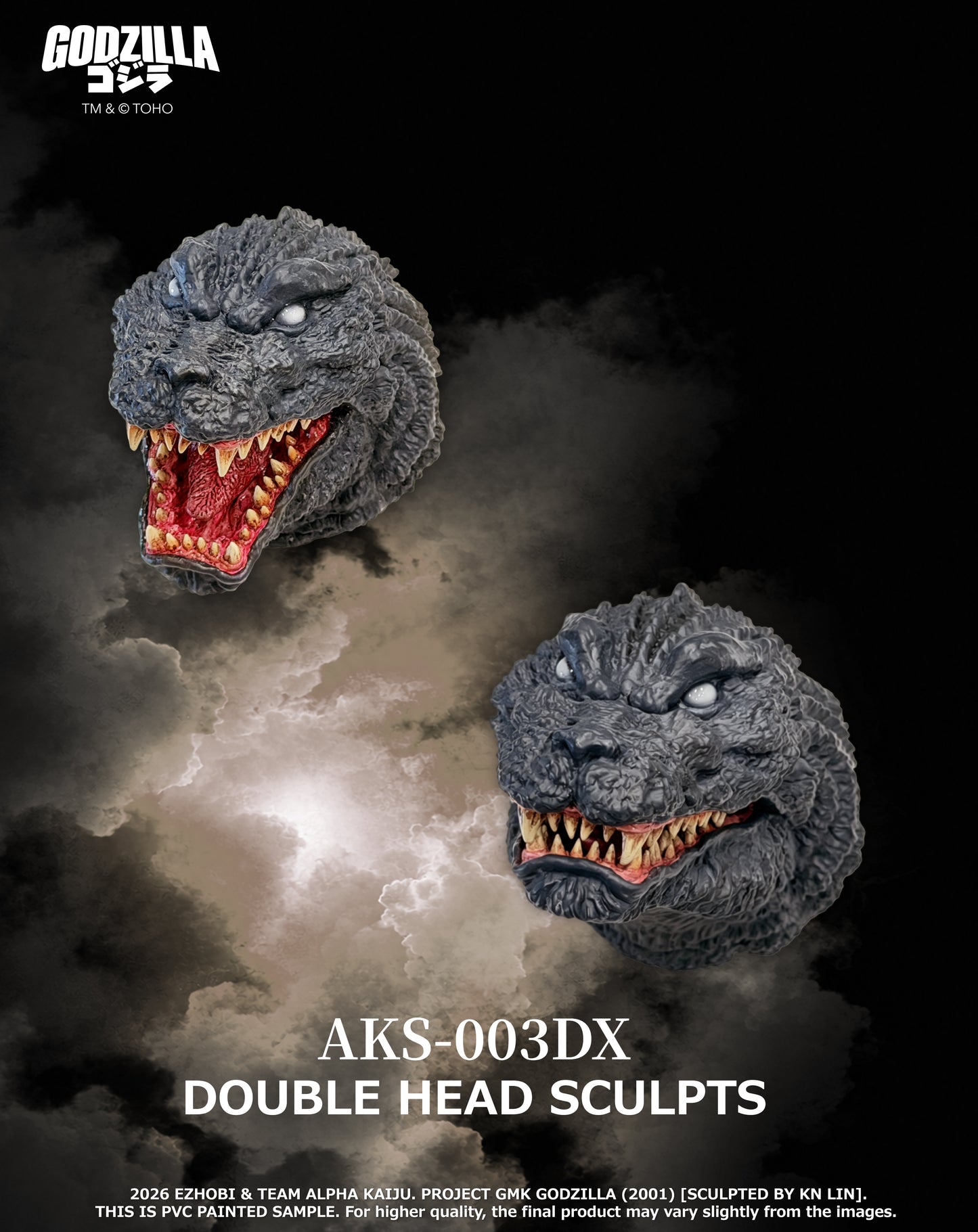 Alpha Kaiju GMK Godzilla 2001 DX - Double Head Bonus