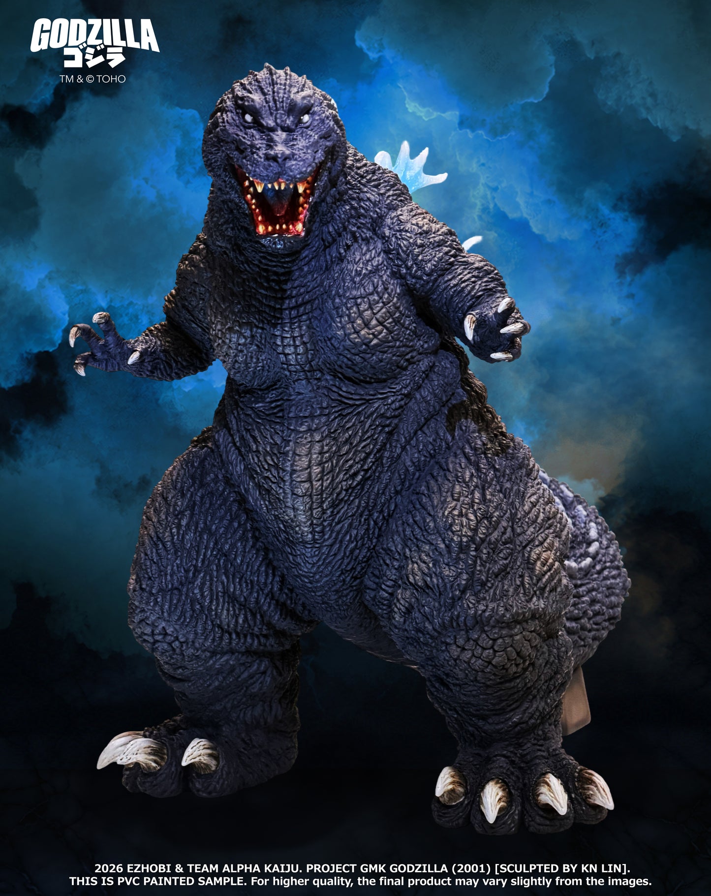 Alpha Kaiju GMK Godzilla 2001 Heat Ray - Glow in the Dark