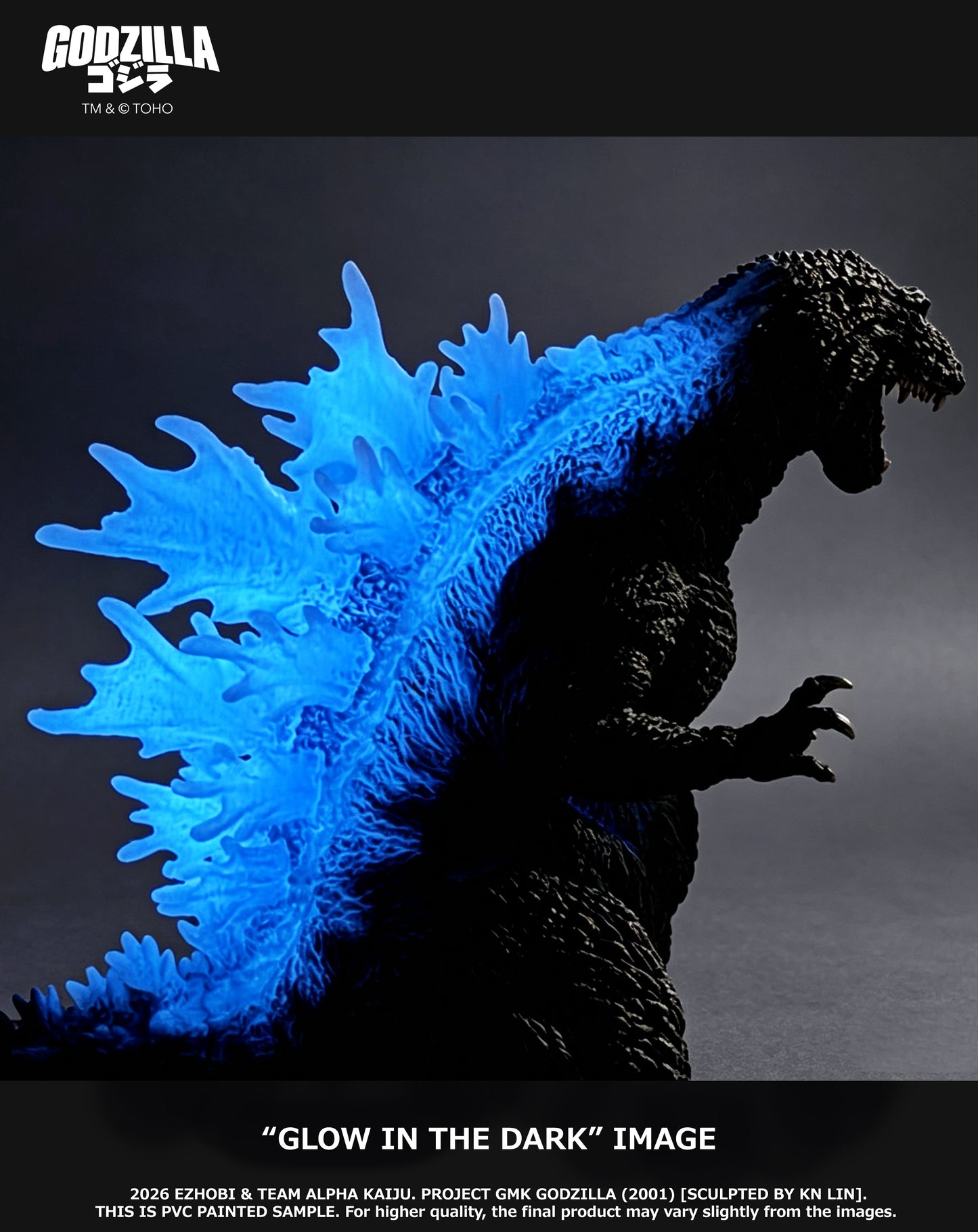 Alpha Kaiju GMK Godzilla 2001 Heat Ray - Glow in the Dark